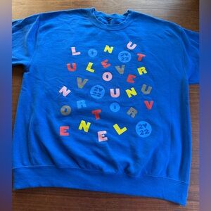 Harry Styles Love On Tour 2022 Blue Crewneck Sweatshirt Size L